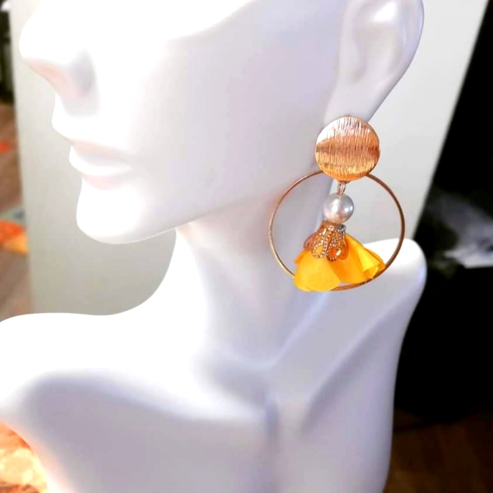 Elegant and casual, handmade, 18 gold plated stainless steel.